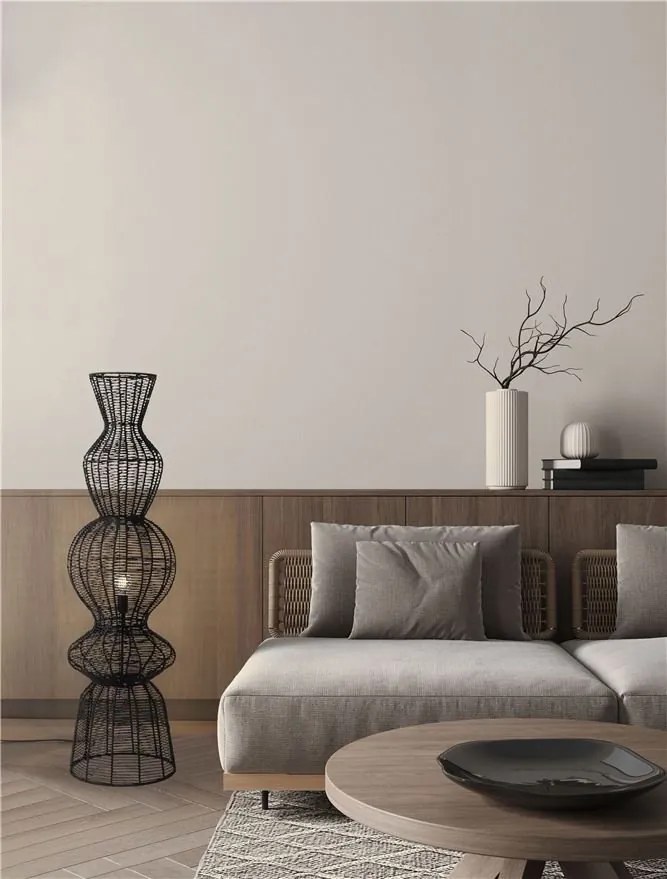 Lampa de podea design natural BREENA negru