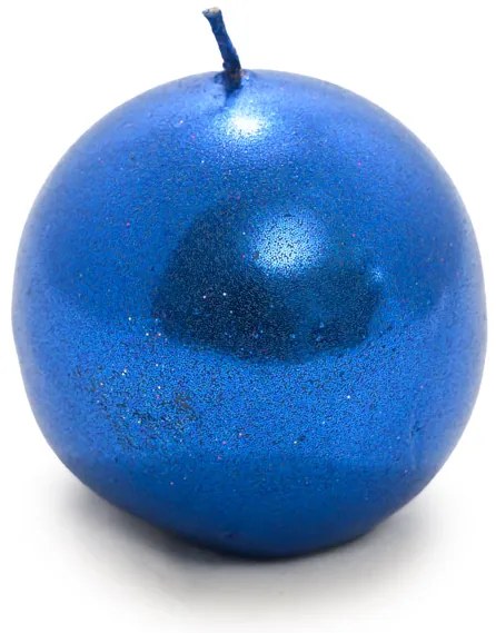 Set 2 lumanari glob CANDLE BALL BLUE 4,5 cm albastru