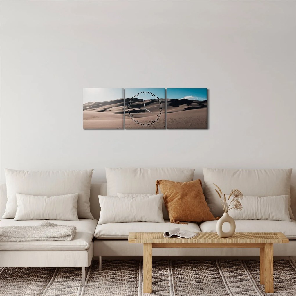 Tablou - Din deșert (cu ceas) (90x30 cm)
