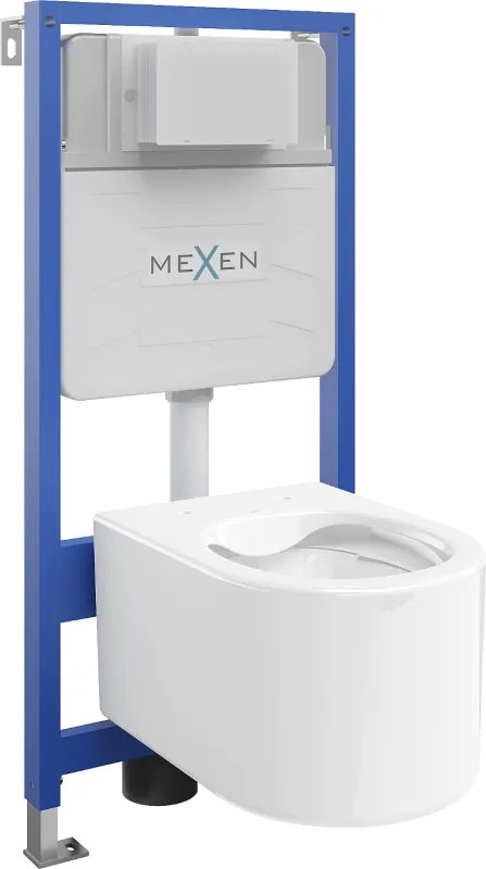 Mexen Sofia set încastrat WC cadru Fenix Slim cu vas WC, alb lucios - 6103354XX00