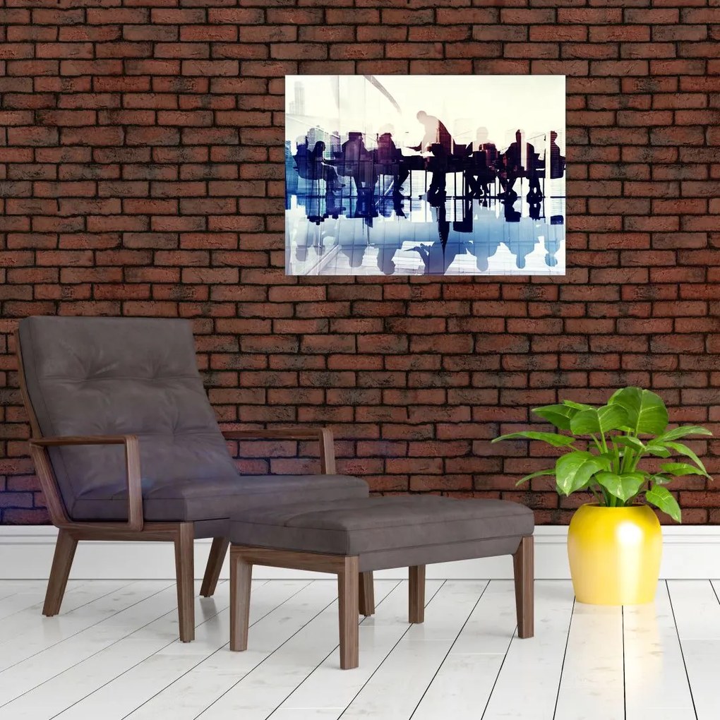 Tablou pe sticlă cu muzicieni (70x50 cm)