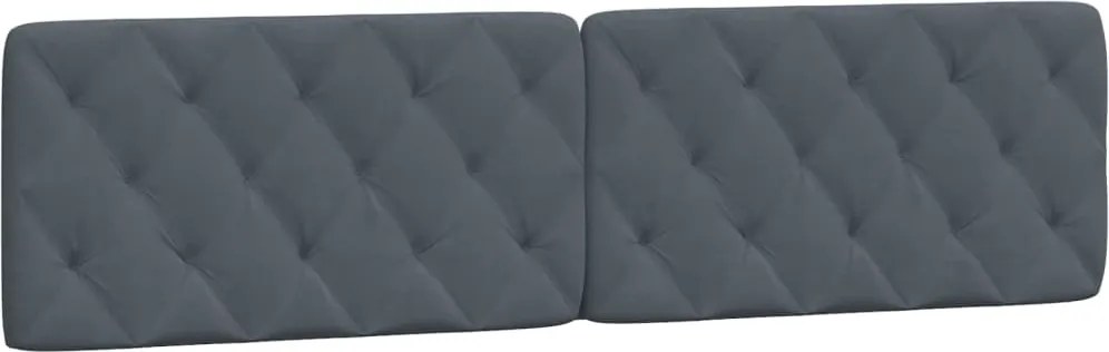 vidaXL Pernă tăblie de pat, gri închis, 200 cm, catifea