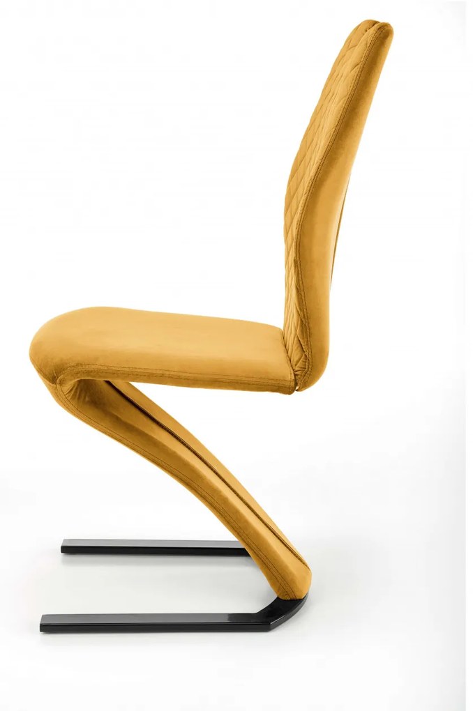 Scaun K442 velvet mustariu