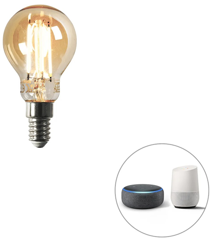 Lampă LED Smart E14 reglabilă în Kelvin P45 goldline 4,9W 470 lm 1800-4000K