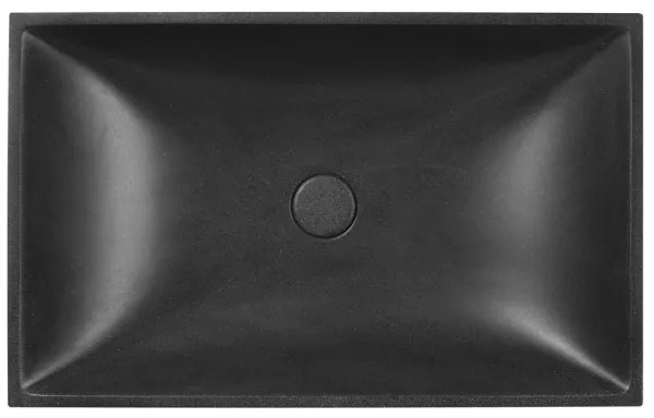 Sapho - Lavoar pe blat 58x36 cm beton/negru