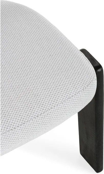 Scaune de dining negre/gri-deschis 2 buc. tapițate Nadia – MOME