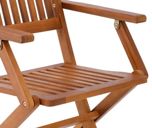 Deuba Set 2 scaune de gradina pliante Sydney din salcam - certificat FSC