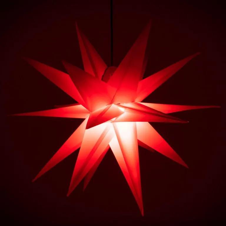 Decorațiune de Crăciun - stea cu temporizator 1 LED, 55 cm,