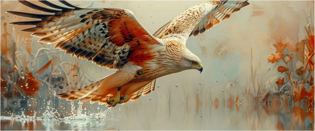 Tablou - Pasăre de pradă (120x50 cm)