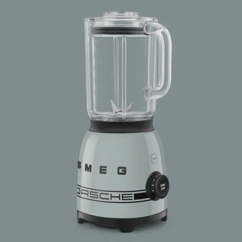 Blender Smeg Porsche BLF03PSGEU, 800 W, 1,5 l, 18 000 rpm, 4 programe, 4 viteze + Impuls, Otel inoxidabil, Verde