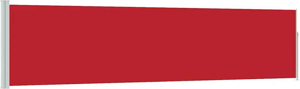 vidaXL Copertină laterală retractabilă de terasă, roșu, 120 x 500 cm