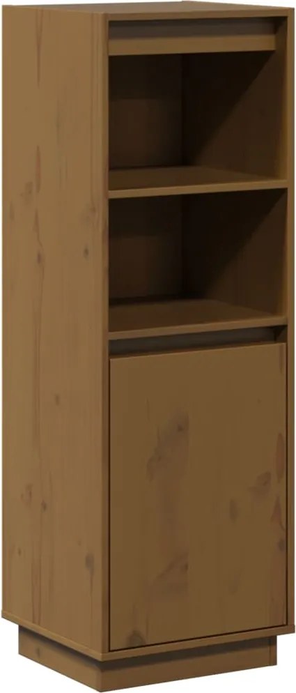 vidaXL Dulap înalt, maro miere, 37x34x110 cm, lemn masiv de pin