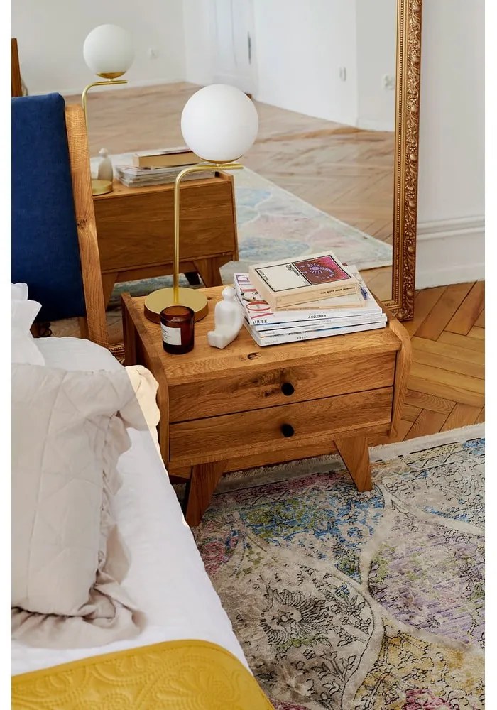 Noptieră din lemn de stejar Retro 1 - The Beds