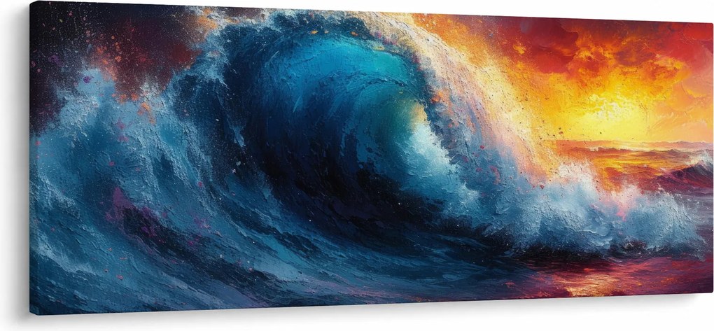 Tablou - Val în apus de soare (120x50 cm)