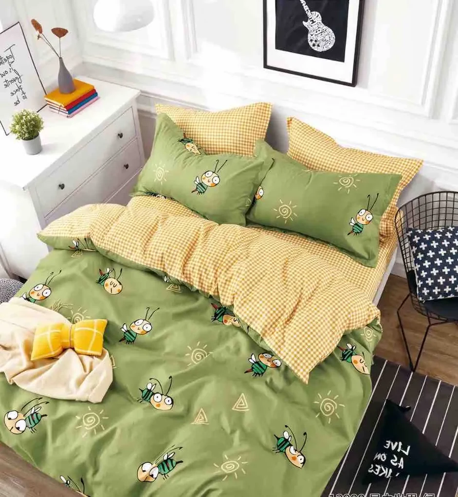 Lenjerie de pat 6 fără elastic 100% bumbac - А449 de la Onesleep