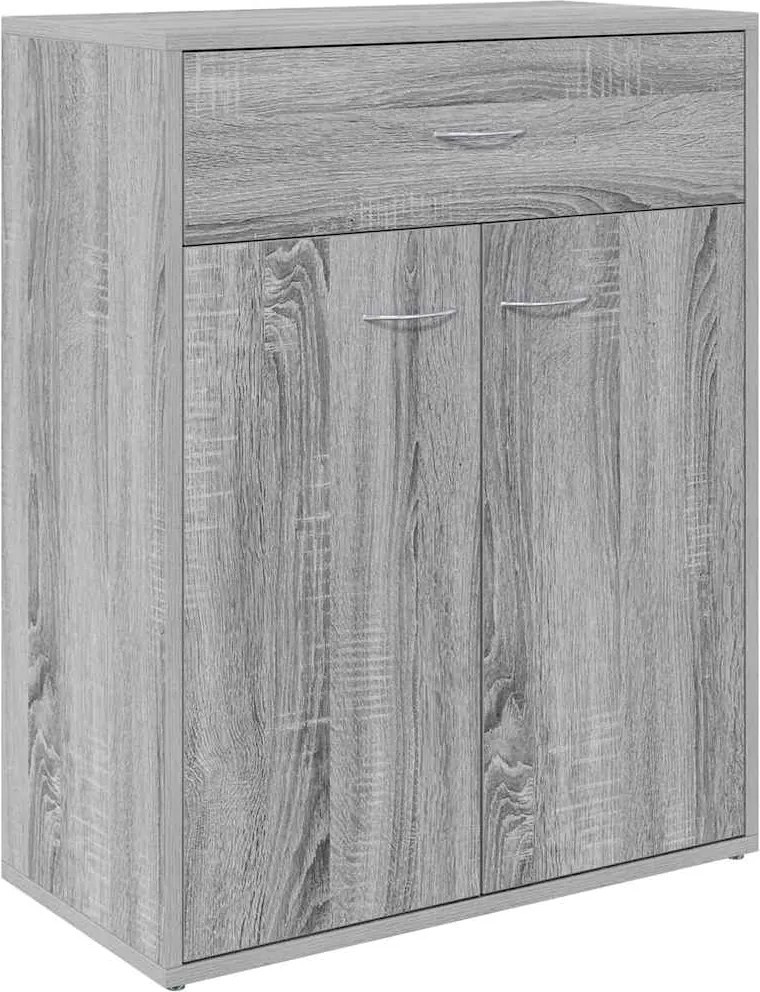 vidaXL Servantă, sonoma gri, 60x30x75 cm, lemn prelucrat