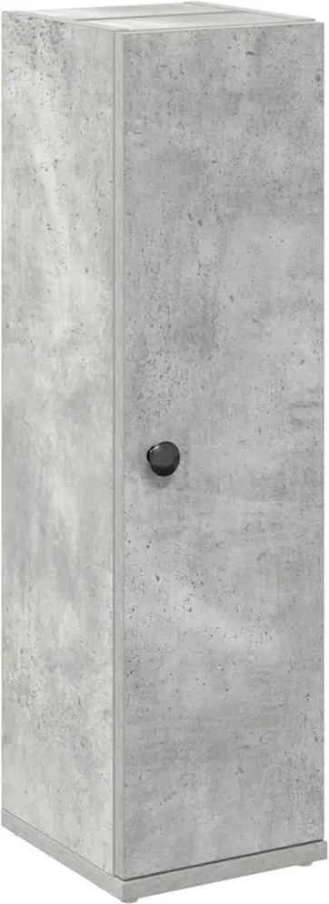 vidaXL Dulap de baie cu suport role, gri beton, 20,5x22x72 cm