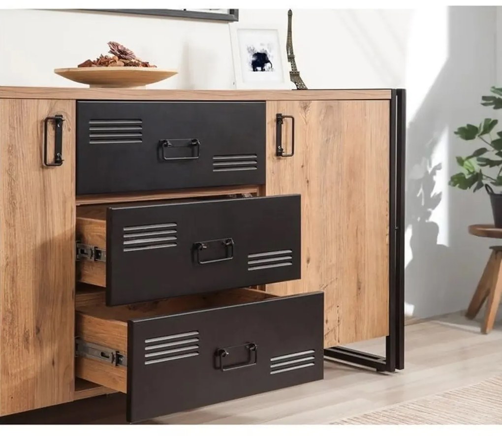Mobilier living Cosmopolitan 4 (Pin atlantic + Negru). 1089262