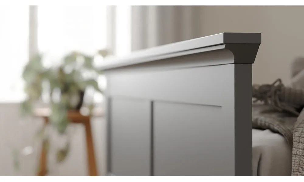 Pat matrimonial gri 160x200 cm Paris – Tvilum