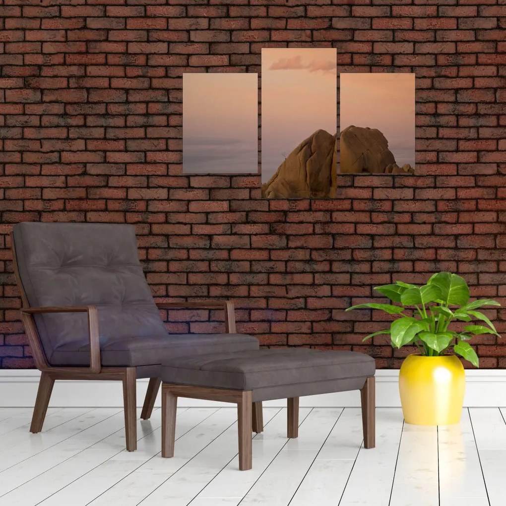 Tablou cuu apus de soare în stânci (90x60 cm)