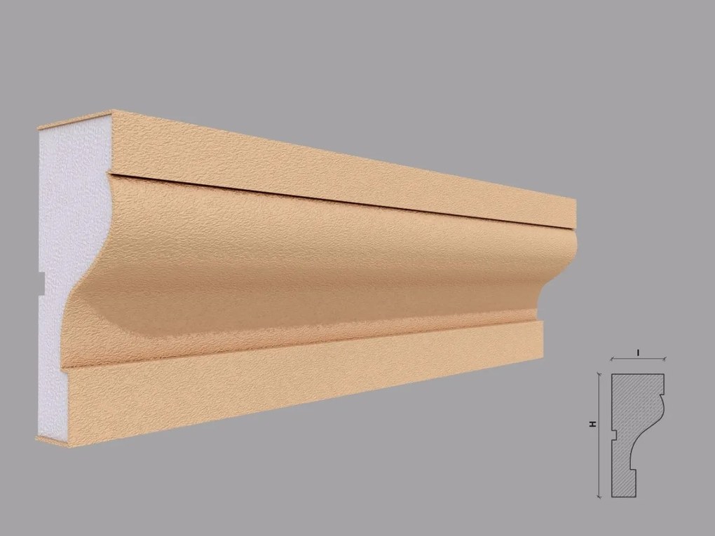 Ancadrament fereastra exterior FP105 dimensiuni 130x55x2000mm