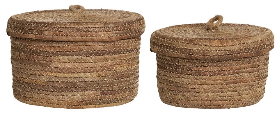Coșuri Desio, frunze de bananier, naturale, 2pcs