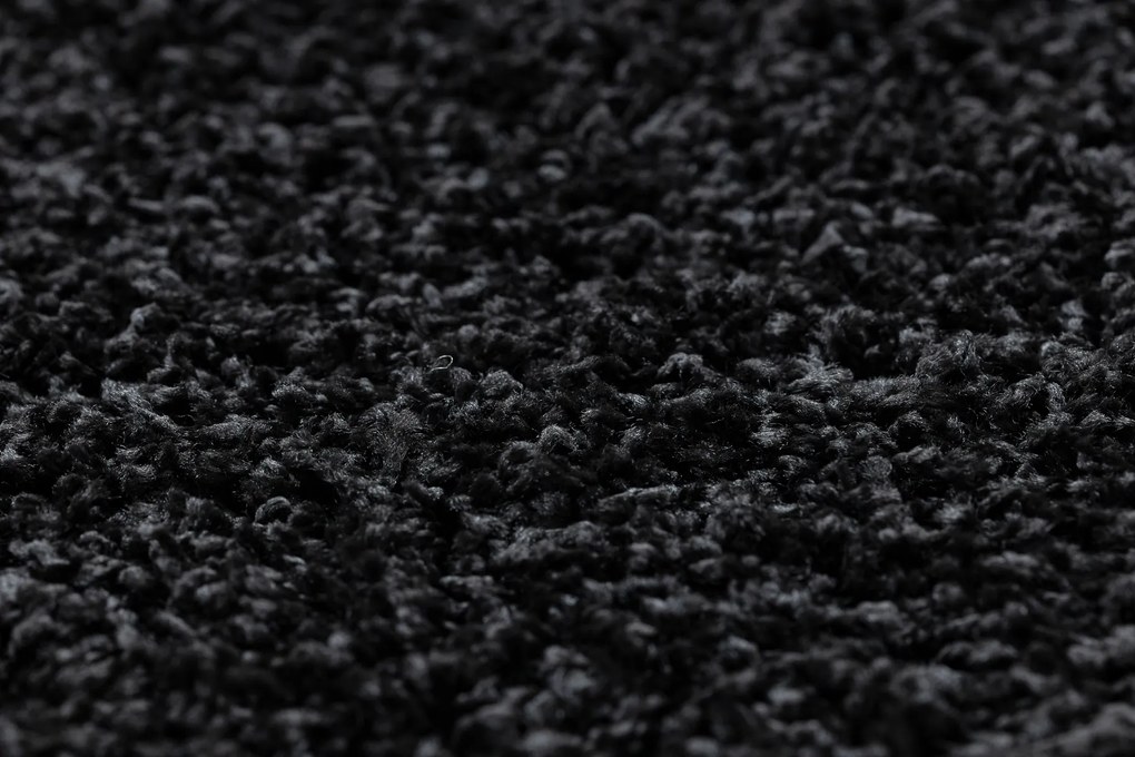 Covor, Traversa SOFFI shaggy 5cm negru - pentru bucătărie, hol și coridor