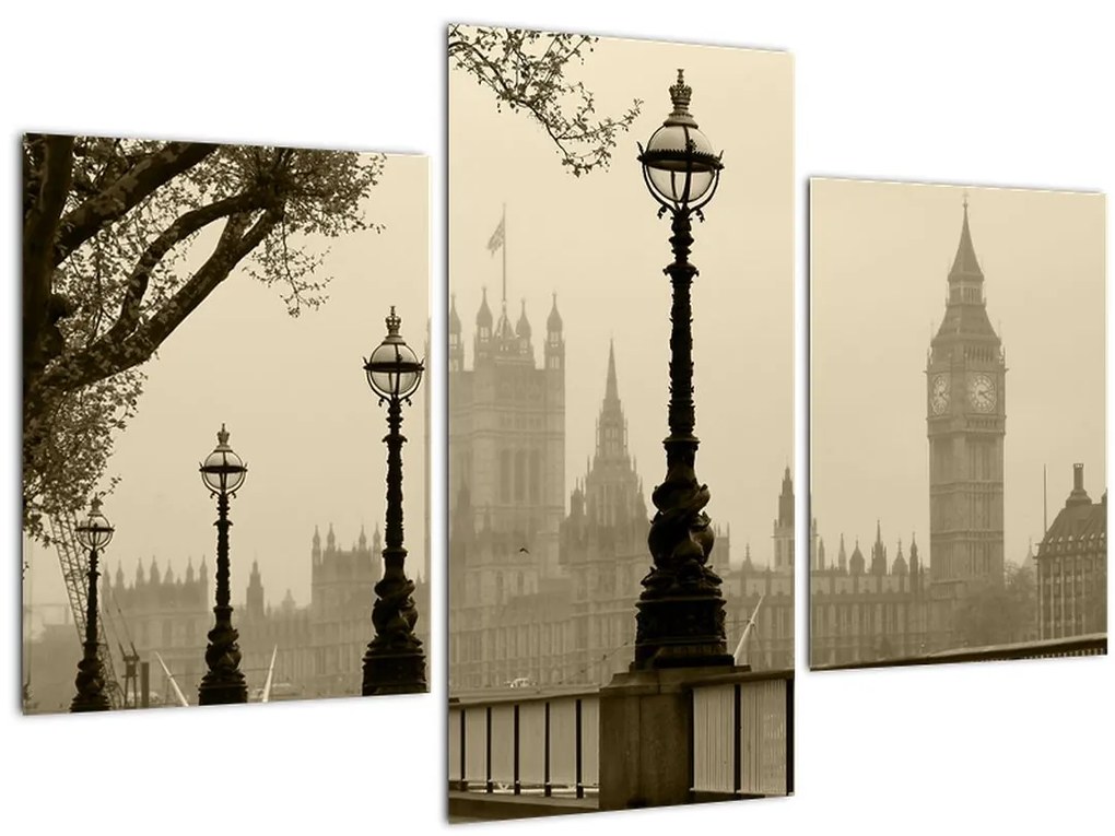 Tablou - Londra în ceață, Anglia (90x60 cm)