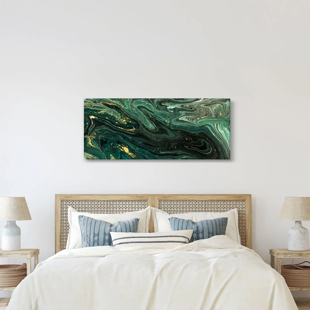 Tablou - Marmură verde (120x50 cm)