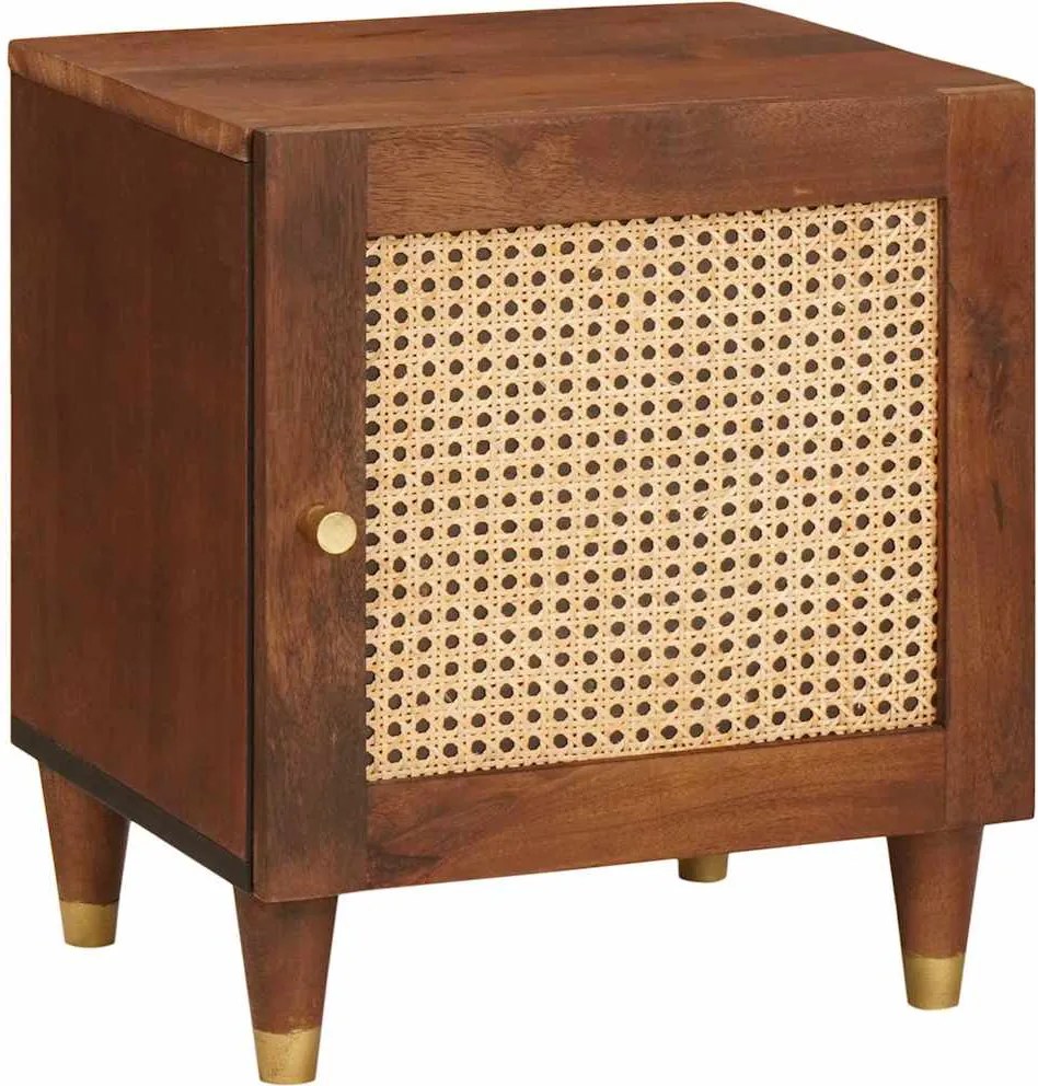 vidaXL Dulap de noapte Maro 40 x 33,5 x 46 cm Lemn masiv de acacia