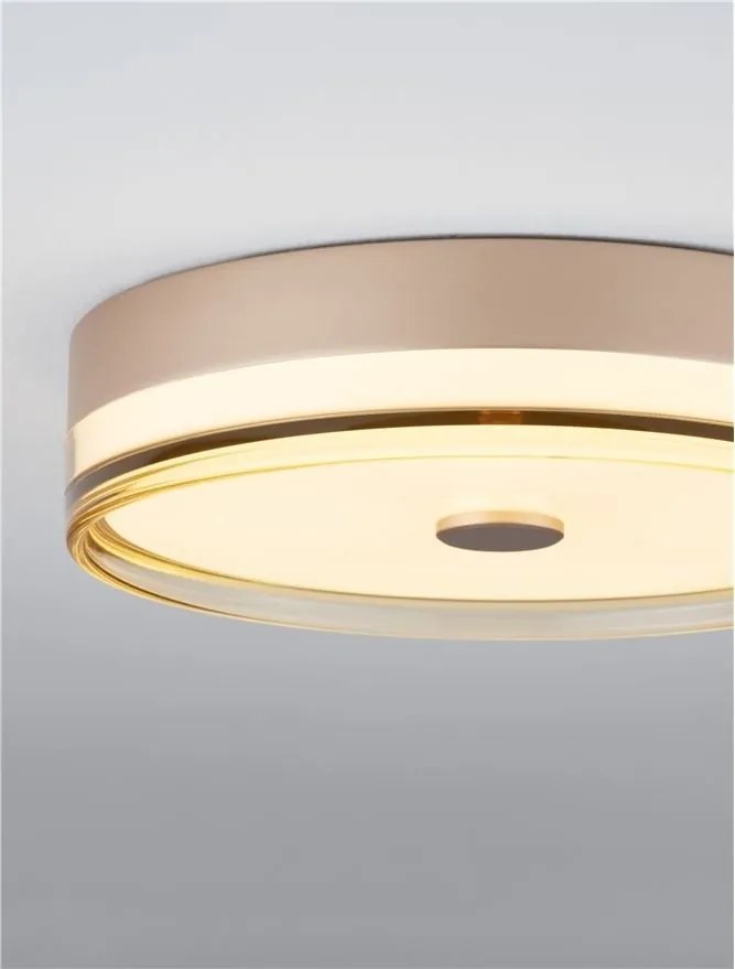 Plafoniera LED HELIOS auriu champagne D-40cm