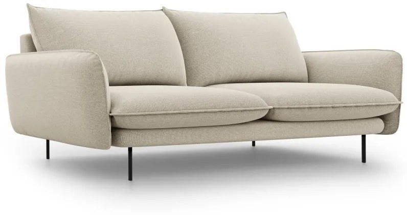 Canapea tapitata Vienna 3 locuri picioare gold – L200 x l92 x h95