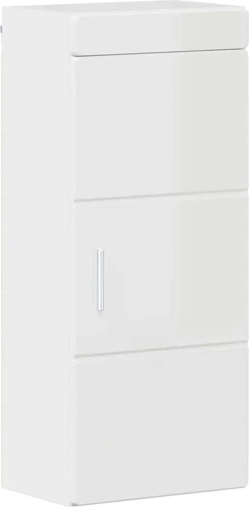 vidaXL Dulap de perete pentru baie TULUM Alb lucios 37 x 24,5 x 86 cm