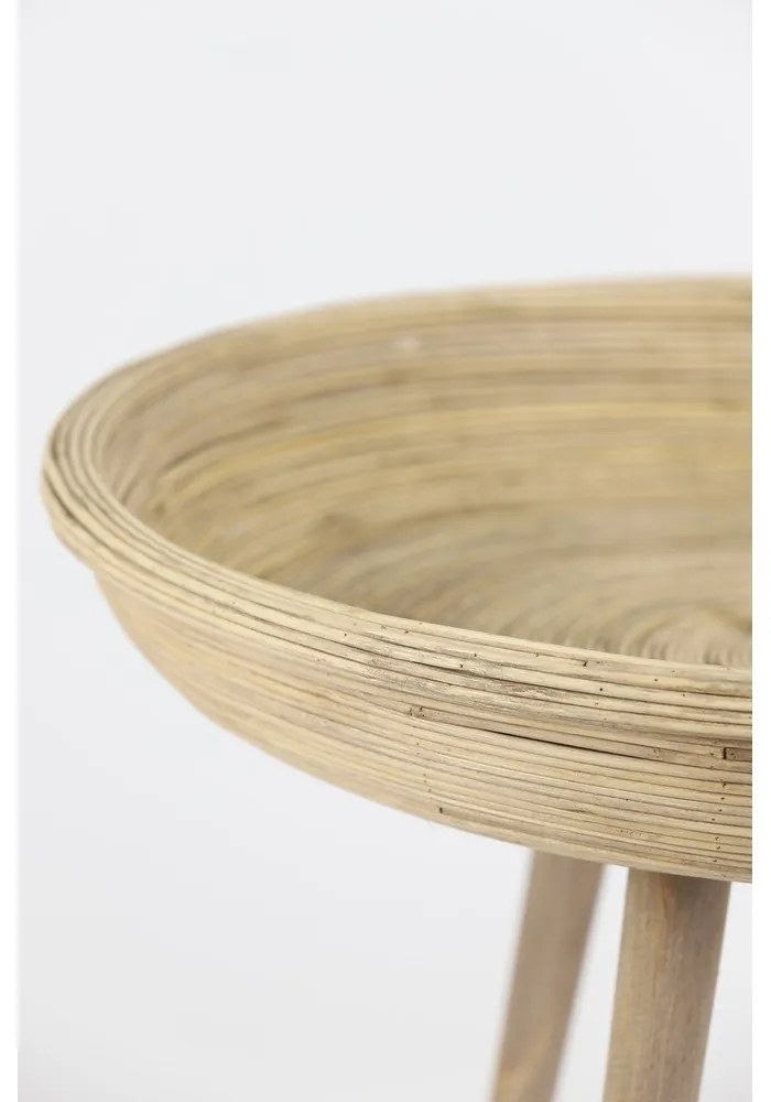 Măsuțe auxiliare 2 buc. rotunde din ratan ø 56 cm Colon – Light &amp; Living