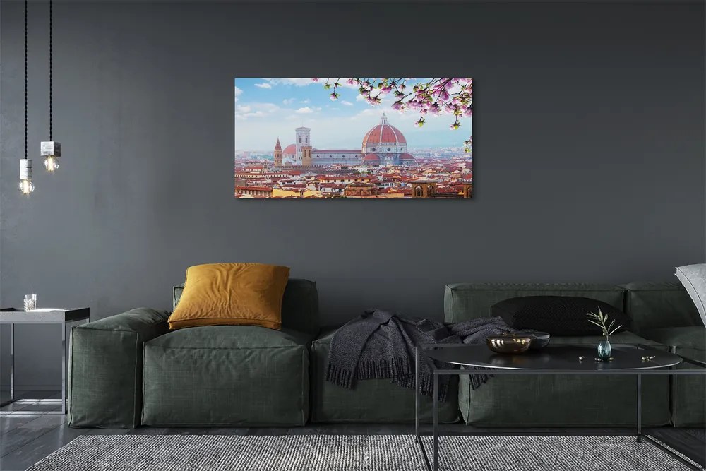 Tablouri canvas Italia Catedrală noapte panorama