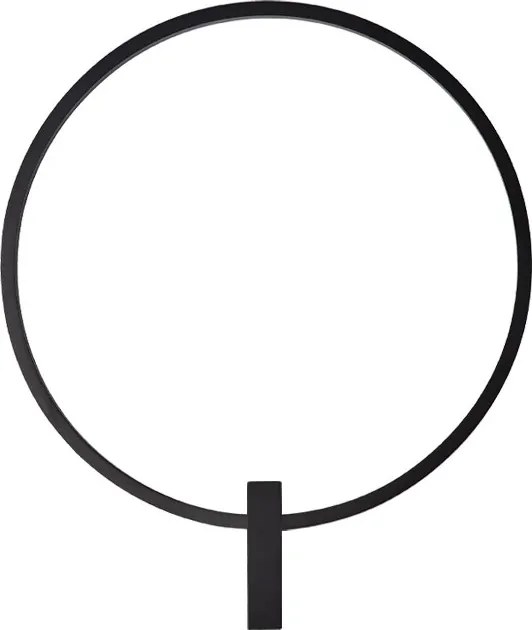 Aplica de perete design circular, lumina ambientala LED 23W, aluminiu negru