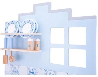 Bucătărie din lemn cu accesorii New Classic Toys albastru