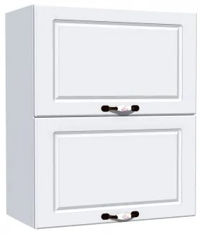 Corp superior 60 cu 2 usi orizontale Zebra MDF alb drept