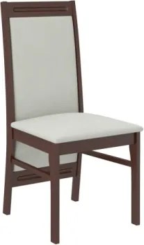 Scaun tapitat, din lemn, K16, ADRK Furniture (Culoare: Nuc inchis)