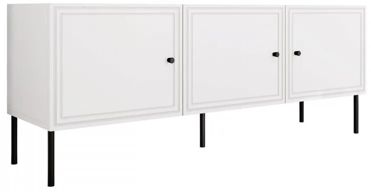 Dulap TV Bas 150 3D (Alb + Negru) . Promo -17%. 1106191