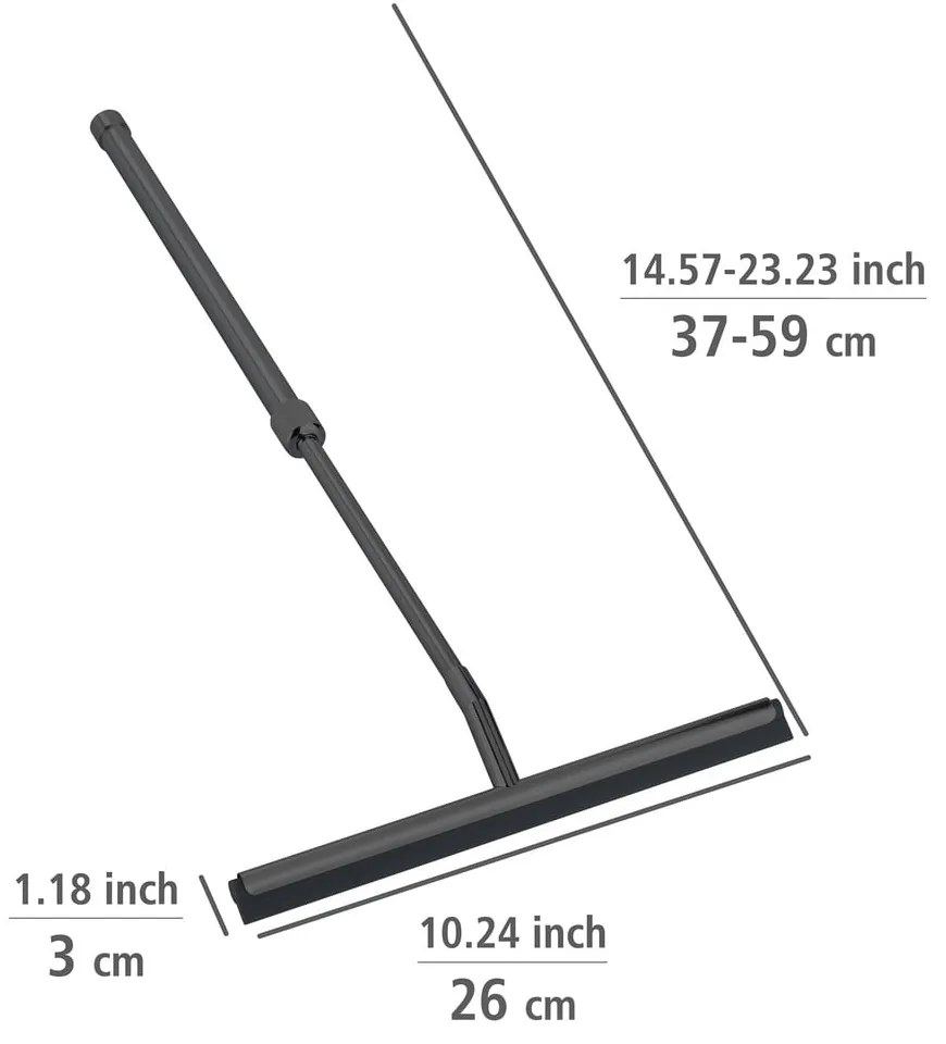 Ștergător de geamuri telescopic negru – Wenko