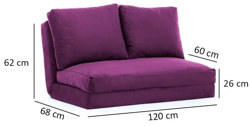 Canapea mov extensibilă 120 cm Taida – Balcab Home