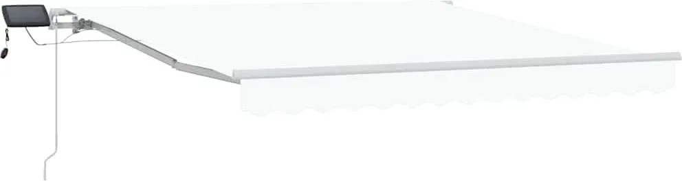 vidaXL Cortina Retractabilă Alb 350 x 250 cm Material textil și oțel