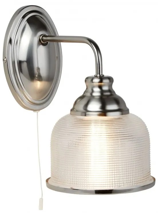 Aplica de perete design clasic Bistro II argintiu satin 2671-1SS SRT