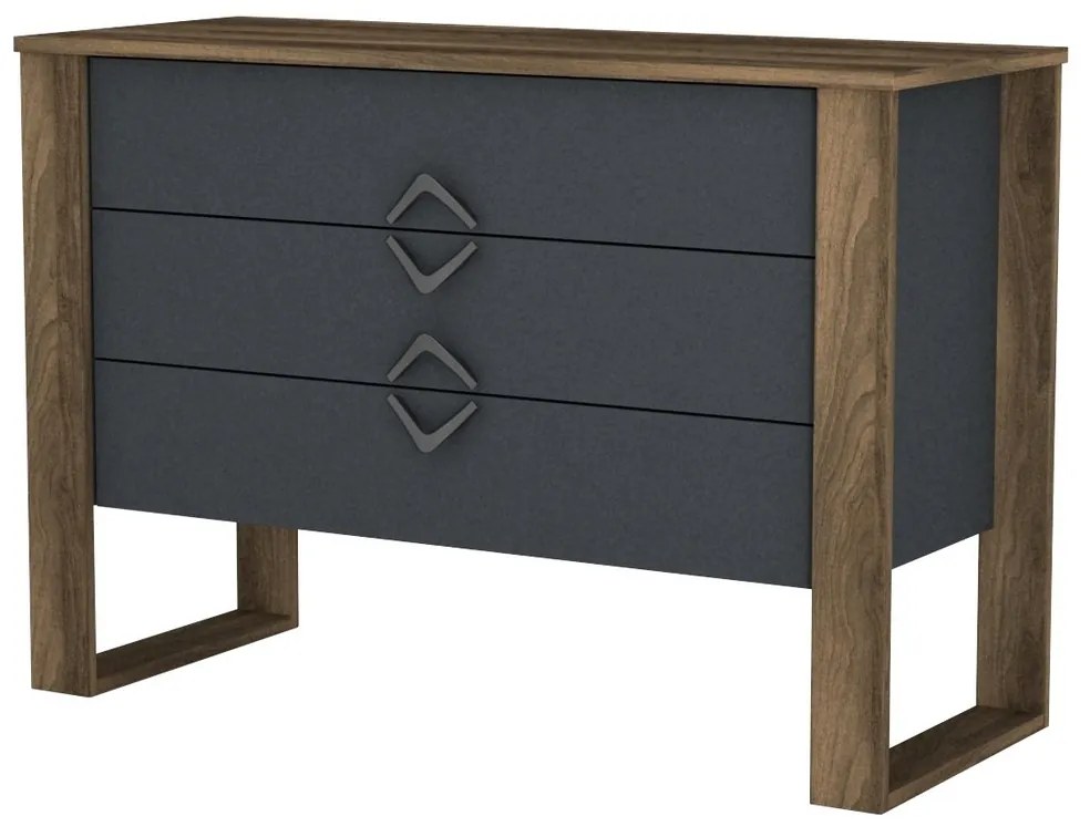 Comodă Bumerang Anthracite and Walnut