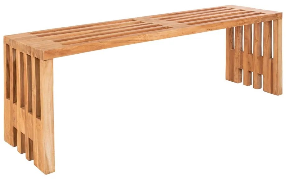 Bancă de grădină din lemn de tec House Nordic Benidorm, 140 x 35 cm