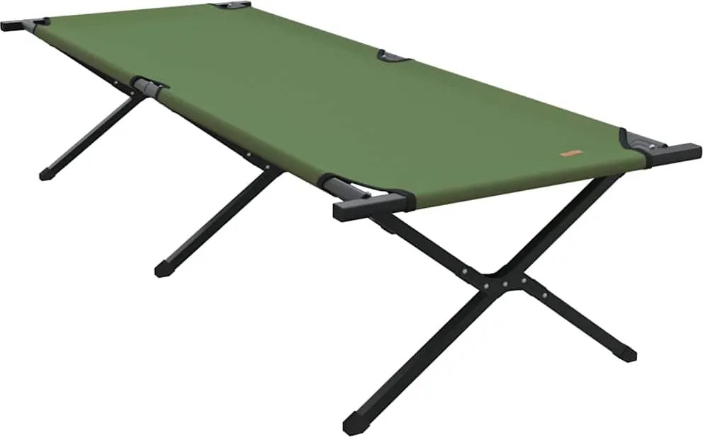 vidaXL Pat pliabil pentru camping Verde 210 x 80 x 46 cm Tafeta Oxford