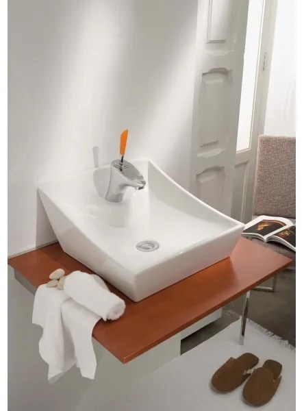 Bathco 4002 - Lavoar pentru blat SORIA 40x41 cm porțelan/alb