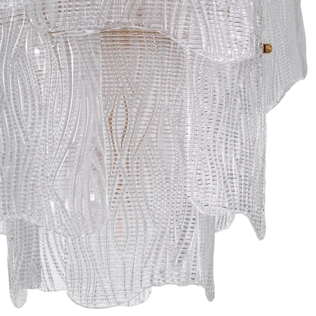 Candelabru LUX design deosebit Asinara S, sticla texturata