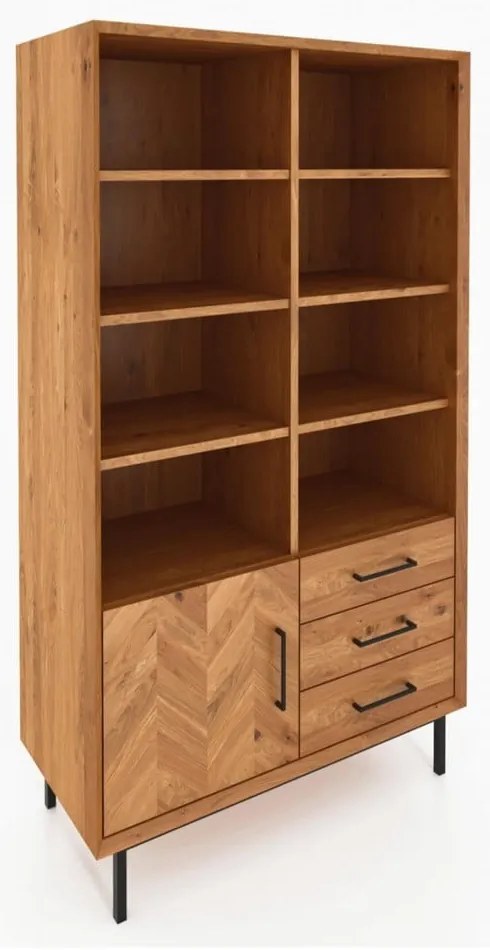 Bibliotecă din lemn de stejar 97x176 cm Abies – The Beds
